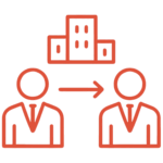 Icône représentant la transmission d’une entreprise et le passage de relais entre dirigeants pour une PME dans le canton de Vaud